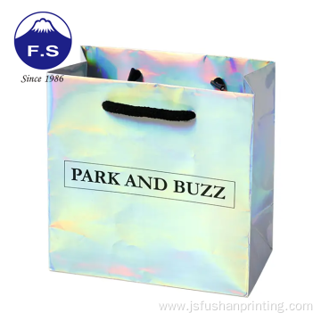 Glossy colorful shinny paper gift packaging printed bags